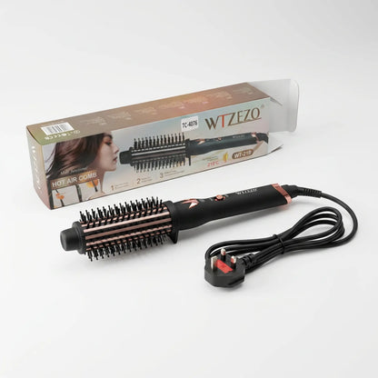 فرشاة الشعر الحرارية WTZEZO WT-210 | تجفيف وتصفيف في خطوة واحدة | أيونات سالبة | حرارة 180–210°C | مناسبة لجميع أنواع الشعر